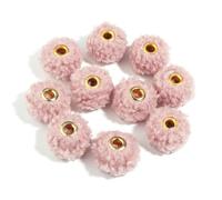 CLYDSA 30-100 Piezas de Cuentas espaciadoras de Felpa Coloridas de 20 mm con Orificio Recto, Cuentas Redondas con Orificio Grande, para llaveros, Accesorios de Ropa y Accesorios Decorativos DIY