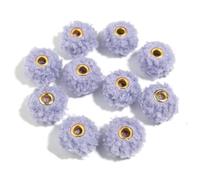 CLYDSA 30-100 Piezas de Cuentas espaciadoras de Felpa Coloridas de 20 mm con Orificio Recto, Cuentas Redondas con Orificio Grande, para llaveros, Accesorios de Ropa y Accesorios Decorativos DIY