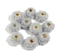 CLYDSA 30-100 Piezas de Cuentas espaciadoras de Felpa Coloridas de 20 mm con Orificio Recto, Cuentas Redondas con Orificio Grande, para llaveros, Accesorios de Ropa y Accesorios Decorativos DIY