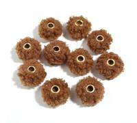 CLYDSA 30-100 Piezas de Cuentas espaciadoras de Felpa Coloridas de 20 mm con Orificio Recto, Cuentas Redondas con Orificio Grande, para llaveros, Accesorios de Ropa y Accesorios Decorativos DIY