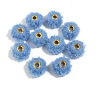 CLYDSA 30-100 Piezas de Cuentas espaciadoras de Felpa Coloridas de 20 mm con Orificio Recto, Cuentas Redondas con Orificio Grande, para llaveros, Accesorios de Ropa y Accesorios Decorativos DIY