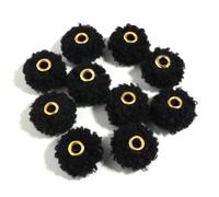 CLYDSA 30-100 Piezas de Cuentas espaciadoras de Felpa Coloridas de 20 mm con Orificio Recto, Cuentas Redondas con Orificio Grande, para llaveros, Accesorios de Ropa y Accesorios Decorativos DIY