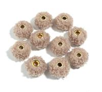 CLYDSA 30-100 Piezas de Cuentas espaciadoras de Felpa Coloridas de 20 mm con Orificio Recto, Cuentas Redondas con Orificio Grande, para llaveros, Accesorios de Ropa y Accesorios Decorativos DIY