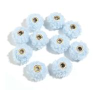 CLYDSA 30-100 Piezas de Cuentas espaciadoras de Felpa Coloridas de 20 mm con Orificio Recto, Cuentas Redondas con Orificio Grande, para llaveros, Accesorios de Ropa y Accesorios Decorativos DIY