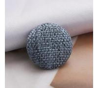 CLYDSA 30 Botones de Tela Recubiertos de Tela de 15-30 mm, Botones de Costura a Mano con Mango de Metal Redondo de Colores, para Camisas de Traje, sofás, Almohadas, Accesorios Decorativos