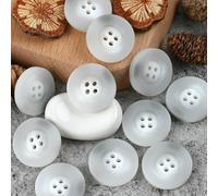 CLYDSA 30 Botones Vintage de Resina de 15-30 mm, Redondos de 4 Agujeros con imitación de Cuerno, para Coser a Mano como Accesorio Decorativo para gabardinas, cárdigans y Abrigos de Lana