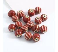 CLYDSA 50 Cuentas de cerámica de 11 mm con diseño de sandía de Colores Vintage, Cuentas Sueltas de cerámica esmaltada para Pulseras, Collares y Colgantes