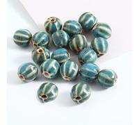 CLYDSA 50 Cuentas de cerámica de 11 mm con diseño de sandía de Colores Vintage, Cuentas Sueltas de cerámica esmaltada para Pulseras, Collares y Colgantes