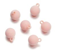 CLYDSA 50 Piezas de Cuentas flocadas de 15,5 x 20 mm, Cuentas espaciadoras Redondas flocadas de Colores, para Manualidades, Pulseras, Colgantes y llaveros Hechos a Mano