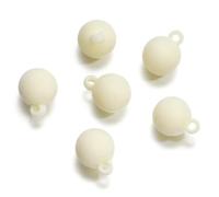 CLYDSA 50 Piezas de Cuentas flocadas de 15,5 x 20 mm, Cuentas espaciadoras Redondas flocadas de Colores, para Manualidades, Pulseras, Colgantes y llaveros Hechos a Mano