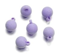 CLYDSA 50 Piezas de Cuentas flocadas de 15,5 x 20 mm, Cuentas espaciadoras Redondas flocadas de Colores, para Manualidades, Pulseras, Colgantes y llaveros Hechos a Mano