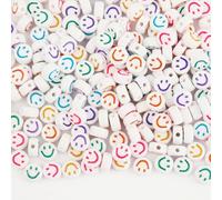 CLYDSA 500 Cuentas acrílicas con Letras de 6 mm, Coloridas, Varios Estilos, para Hacer Pulseras, Collares, llaveros y Manualidades