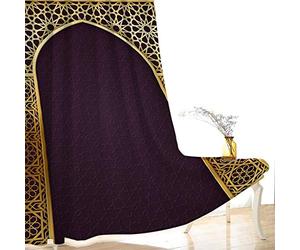 CLYDX Cortinas Opacas Estilo Arabe Tapestry de Dormitorio Moderno Térmicas Aislantes Luz para Habitación Suaves con Ojales 2 Paneles 110x215 cm