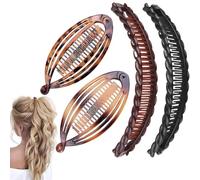 Clyhon Banana Clip, 4 Piezas Clips De Plátano Bananas Hair Clip Pinzas De Pelo De Plátano Plátano Pinzas Para El Cabello Para Cabello De Damas y Niña,Clips de banano, Pinzas para el pelo de plátano