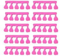 Clyhon Separador para Dedos de los Pies, 10pcs de dedos de las manos y de los pies separador de corazon de durazno, Espuma suave Esponja Separadores del dedo Divisor Manicura Pedicura Herramientas