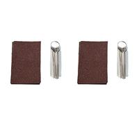 Clyictz Juego de 2 limas de tuerca de sillín de puente de guitarra, 13 limas de aguja de tamaño con sección circular y 9 piezas de papel de lija color plateado