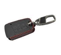 Clynex 3 Botones, for VW, for Passat, B8 Altas, for Jetta, for Skoda, for Superb A7, for KODIAQ, for, Funda de Cuero Negro for Llave, Llavero con Hoja de inserción automática Funda para Llave de coch