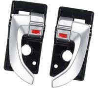 Clynex 82620-2Z02, for Hyundai, for Tucson 2005 2006 2007 2008 2009 Interior del automóvil Manija de la Puerta Izquierda Derecha Juego Accesorios Manija de puerta interior del coche(BLACK 2pcs Silver)