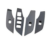 Clynex Accesorios Interiores Panel de Vidrio for Ventana, Cubierta de botón de Interruptor de reposabrazos, Pegatina embellecedora con Apariencia de Carbono, for Toyota, RAV4, Xa50 2019 2020 Panel de