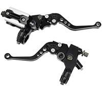 Clynex Bomba maestra de embrague de coche Motocicleta 7/8 22 Mm Manillar Freno Cilindro Maestro Palanca De Embrague Cnc Juego Izquierdo Derecho Universal, para Harley Diámetro Del(Schwarz)