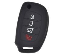 Clynex Carcasa de Silicona for Mando a Distancia de Coche de 4 Botones, for Hyundai, Sonata Santa Fe I40, Funda Protectora de Soporte de Piel Funda para Llave de Coche