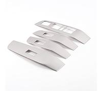 Clynex Cromo con apariencia de carbono, for Haval, F7 F7X 2019 2020, Panel de interruptor de ventana de acero inoxidable, pegatina embellecedora de marco, estilo de coche Panel de moldura del interrup