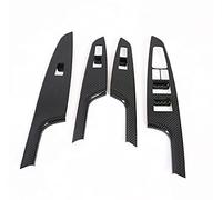 Clynex Cubierta de apoyabrazos de ventana de puerta, moldura de moldura de panel de interruptor, for Hyundai, Tucson 2015-2020, accesorios de decoración de automóvil, fibra de carbono, solo apto for v
