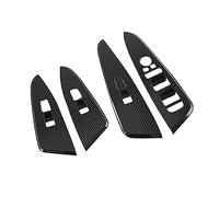 Clynex Cubierta de fibra de carbono for reposabrazos de puerta de coche, cubierta de panel de interruptores, pegatina embellecedora, for Kia, Sportage NQ5 2021 2022 Panel de moldura del interruptor de