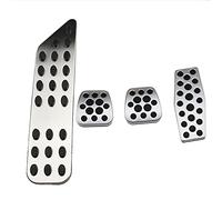 Clynex Cubierta de Pedales de Aluminio for Pedal de Coche, for Chevrolet, for Cruze Trax Malibu, for Opel, Mokka 2013-2015 Astra J Insignia Reemplazo de Pedal de Coche(4Pcs MT with Rest)