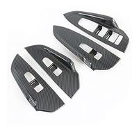 Clynex Cubierta del reposabrazos de la ventana de la puerta, moldura del panel del interruptor, guarnición, accesorios del coche, fibra de carbono, for Kia, K5 Optima DL3 2020 2021, solo apto for el v