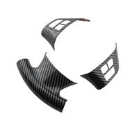 Clynex Embellecedor adhesivo de la cubierta del marco del botón del interruptor del volante de fibra de carbono, for, for X1 E84 3 Series E90 2010 Vinilo decorativo para volante(3Pcs)
