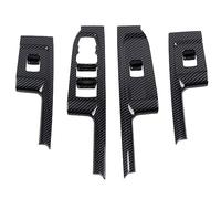 Clynex Etiqueta engomada del Panel del reposabrazos de la Puerta de la Cubierta del Interruptor del Ajuste del botón de elevación del Vidrio de la Ventana de Fibra de Carbono del Coche, for Chevrolet
