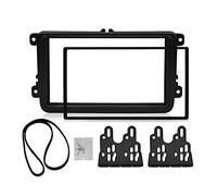 Clynex Fascia de Coche 2 DIN, for Volkswagen, Panel estéreo, instalación de Montaje en Tablero, Kit de instalación de Marco Doble DIN, reinstalación de Fascia Marco para el salpicadero del Coche