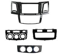 Clynex Fascia de coche de 9 pulgadas, for Toyota, FORTUNER 2008-2014, Panel de salpicadero de Dvd doble Din, marco de DVD estéreo for salpicadero de coche, Kits en el tablero Panel de audio para coche