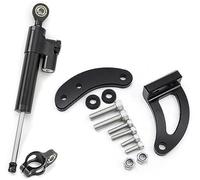 Clynex For KAABO, Mantis King GT Scooter Eléctrico CNC Soporte Amortiguador de dirección Carbono Kit Montaje Accesorios Amortiguador de dirección para Scooter(Black 1)