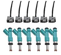 Clynex Inyectores de Combustible con Tapones, 6 uds., for Toyota, Highlander Camry, RAV4, Lexus, 23250-31090 23209-31090 2325031090 2320931090 Inyector de Combustible para Coche