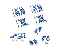 Clynex Juego completo de piezas de mejora de aleación de aluminio, for asiento, copa de dirección C, brazo oscilante, grupo de dirección 1/10 RC, for Traxxas, MAXX Amortiguador para coche RC(1set blue