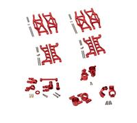 Clynex Juego completo de piezas de mejora de aleación de aluminio, for asiento, copa de dirección C, brazo oscilante, grupo de dirección 1/10 RC, for Traxxas, MAXX Amortiguador para coche RC(1set red)