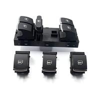 Clynex Juego de 5 uds. De botones interruptor ventanilla única for espejo lateral trasero eléctrico, for VW, Jetta MK6 Interruptor de ajuste del espejo lateral