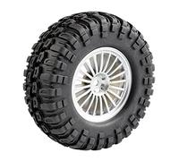 Clynex Juego de Ruedas de 108 mm con neumáticos de Goma RC 4WD for Escalada axial en Roca RC Rim04-7006L Neumáticos para Coches RC(Rim04S-7006L)