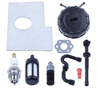 Clynex Kit de afinación bujías con tapa línea filtro aceite y Gas aire, for STIHL, MS170 MS180 017 018 MS 170 180, piezas motosierra, junta carburador Línea de combustible para motosierra