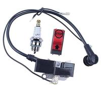 Clynex Kit de bujías con interruptor parada y bobina encendido for motosierra Husqvarna 365, 362, 371, 372, 385 390 (n.° 544047101) Bujía para cortacésped