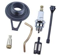 Clynex Kit de bujías for filtro combustible, engranaje helicoidal y línea bomba aceite for motosierra Husqvarna 362, 365, 371 372 Bujía para cortacésped