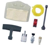 Clynex Kit de interruptor puesta a punto válvula descompresión, filtro aire, combustible y aceite, bujía, for motosierra Husqvarna 372, 365, 371, 362 372XP Bujía para cortacésped