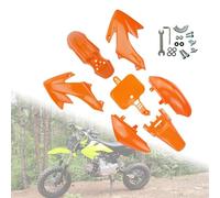 Clynex Kits de carrocería carenado plástico aptos for CRF50 XR50, CRF 50 Pit Dirt Motor Trail Bike 50cc 70cc 90cc 110cc 125cc 140 Kit de carenado para motocicleta(Orange)