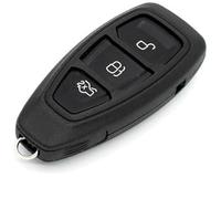 Clynex Llavero de 3 Botones, for Ford, Focus, C-MAX, Mondeo, Kuga, Fiesta, Galaxy con Hoja, Carcasa remota de Silicona de Repuesto automático for Coche Funda para Llave de Coche