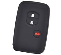 Clynex Llavero de Coche de 3 Botones, for Toyota, Land Cruiser, Prado Avensis IQ, Corolla, Prius Highlander Yaris, Funda de Silicona for Mando a Distancia de Coche Funda para Llave de Coche