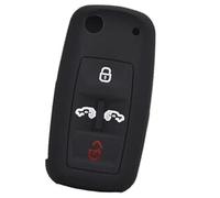 Clynex Llavero de Coche de 4 Botones, for VW, Multivan, Sharan, Caravelle Transporter, Caddy, Seat, Mando a Distancia de Silicona Alhambra Funda para Llave de Coche