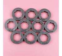 Clynex Lote de 10 piñones for motosierra Husqvarna, 162, 181, 266, 268, 272, 281, 288, 362, 365, 371, 372, paso 3/8, 8 dientes estriados 22 mm Piñón de llanta estriado pequeño para motosierra