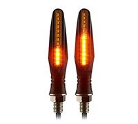 Clynex Luz de señal giro E11, flecha, relé luz motocicleta, señales, indicadores intermitentes for, luces Intermitentes para motocicleta(Mode B- 2PCS)